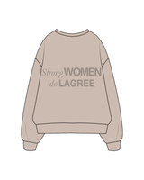 The Womens Crewneck - Bone - Bodicore - Left Chest / Back - Bone