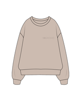 The Womens Crewneck - Bone - Bodicore - Left Chest / Back - Bone