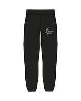 The Womens Sweatpants - Black - Live Inspired - Left Thigh - White