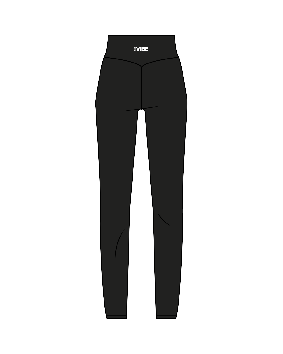 The Basic Legging - Black - The Vibe - Waist - White