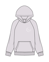 The Womens Hoodie - Orchid - Live Inspired - Left Chest - White