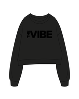 The Oversized Crop - Black - The Vibe - Center Chest - Black