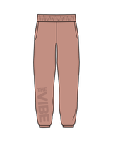 The Womens Sweatpants - Clay - The Vibe - Right Leg - Tone on Tone