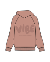 The Womens Hoodie - Clay - The Vibe - Center Chest / Back - Clay