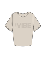 The Crop Tee - Bone - The Vibe - Center Chest - Bone