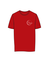 The Womens Tee - Red - Live Inspired - Left Chest - White