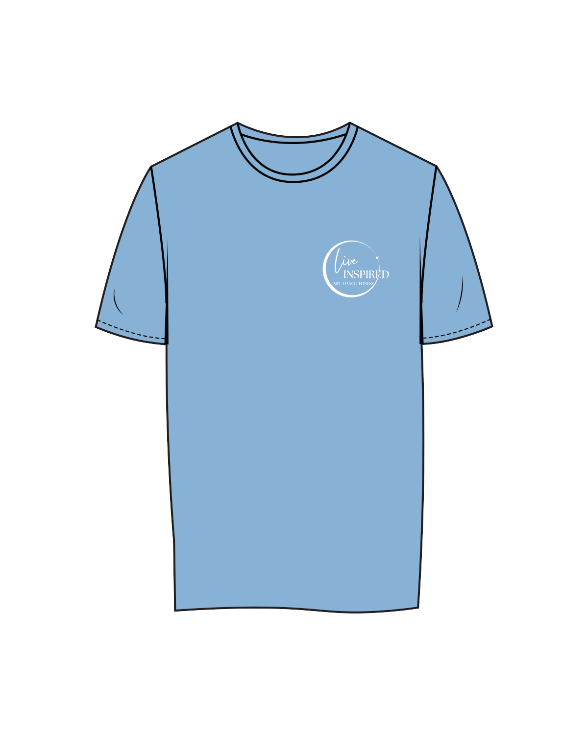 The Womens Tee - Carolina - Live Inspired - Left Chest - White