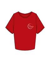 The Crop Tee - Red - Live Inspired - Left Chest - White