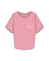 The Crop Tee - Bubblegum - Live Inspired - Left Chest - White