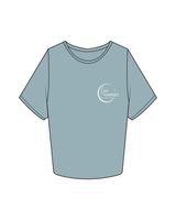 The Crop Tee - Mineral - Live Inspired - Left Chest - White