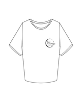 The Crop Tee - White - Live Inspired - Left Chest - Black