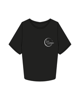 The Crop Tee - Black - Live Inspired - Left Chest - White