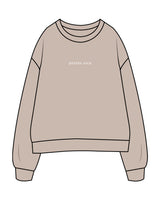 The Womens Crewneck - Bone - Pilates by Nix - Center Chest & Back Center - White