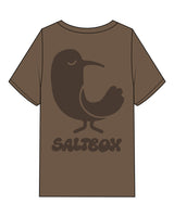The Mens Heavyweight Tee - Walnut - SaltBox - Left Chest Stacked & Back Center Stacked - Tone on Tone