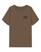 The Mens Heavyweight Tee - Walnut - SaltBox - Left Chest Stacked & Back Center Stacked - Tone on Tone