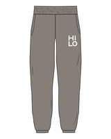 The Mens Sweatpants - Washed Gray - HiLo - Left Leg Pocket - White