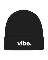 The Beanie - Black - The Vibe - Center - White