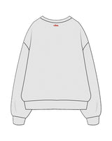 The Mens Crewneck - White Heather - The Vibe - Center Chest Stacked & Back Neckline Center - Full Color