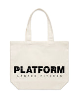 The Tote Bag - Natural - Platform - Bottom Center Stacked - Black