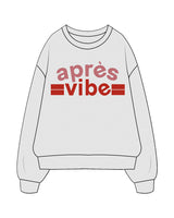 The Classic Crewneck - White Heather - The Vibe - Center Chest Stacked & Back Neckline Center - Full Color