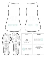 The Ankle Sock - White - Core Evolution - Front "Core Evolution" & Circle Shape Grip - Teal