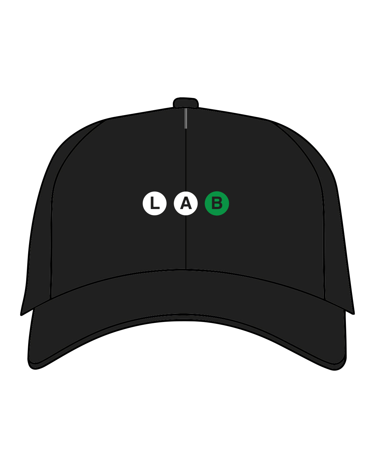 The Dad Hat - Black - Lab - Center - Full Color