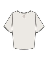 The Crop Tee - Bone - The Booty Shop - Center Chest Stacked & Back Center Neckline - Tone on Tone