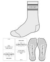 The Crew Sock - Heather - Flowcorps - Top Dual Border - Triangle Grip - Black