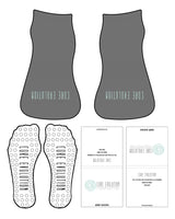 The Ankle Sock - Charcoal - Core Evolution - Front "Core Evolution" & Circle Shape Grip - Teal