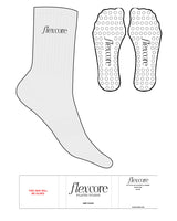THE CREW SOCK - Heather - FlexCore - Top - Text - Triangle Shape Grip - Black