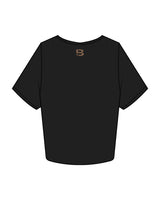 The Crop Tee - Black - Body Politik - Center Chest & Back Center Neckline - Kraft