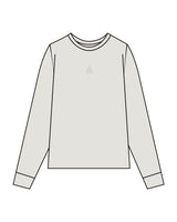 The Womens Heavyweight Long Sleeve - Washed Bone - Corefire - Center Chest & Back Center Stacked - Tone on Tone