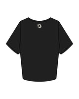 The Crop Tee - Black - Body Politik - Center Chest & Back Center Neckline - Brulee