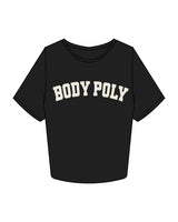 The Crop Tee - Black - Body Politik - Center Chest & Back Center Neckline - Brulee