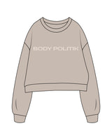 The Studio Crop - Taupe - Body Politik - Center Chest - Stone