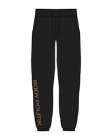 The Womens Classic Sweatpants - Black - Body Politik - Right Leg Sleeve - Kraft