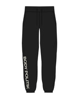 The Womens Classic Sweatpants - Black - Body Politik - Right Leg Sleeve - Brulee
