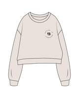 The Studio Crop - Latte - Body Politik - Left Chest - Embroidered Black