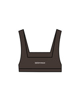 The Box Cut Bra - Cafe - Instaphysiques - Center Chest & Back Center - White