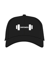 The Dad Hat - Black - Impower - Front "IMPOWER" & Back  - White