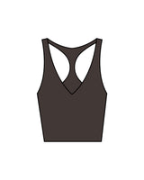 The Racer Tank - Cafe - Instaphysiques - Back Center - White