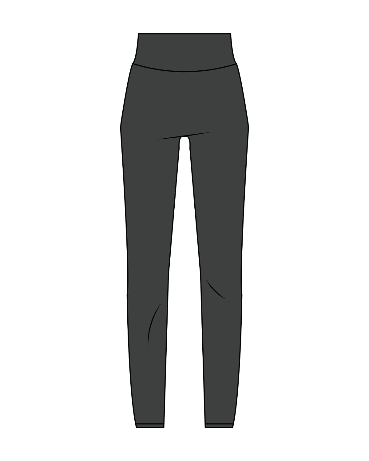 The Basic Legging - Pebble - Instaphysiques - Back Waist - White