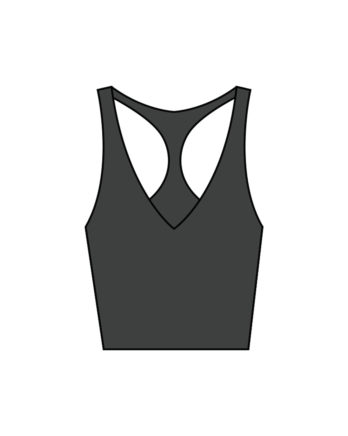 The Racer Tank - Pebble - Instaphysiques - Back Center - White