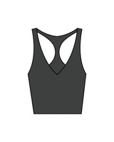The Racer Tank - Pebble - Instaphysiques - Back Center - White