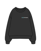 The Womens Crewneck - Washed Black - Instaphysiques - Left Chest & Back Center - Full Color