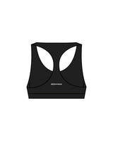 The Racer Bra - Black - Instaphysiques - Center Chest & Back Center - White