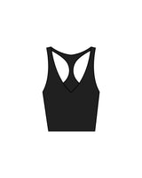 The Racer Tank - Black - Instaphysiques - Back Center - White