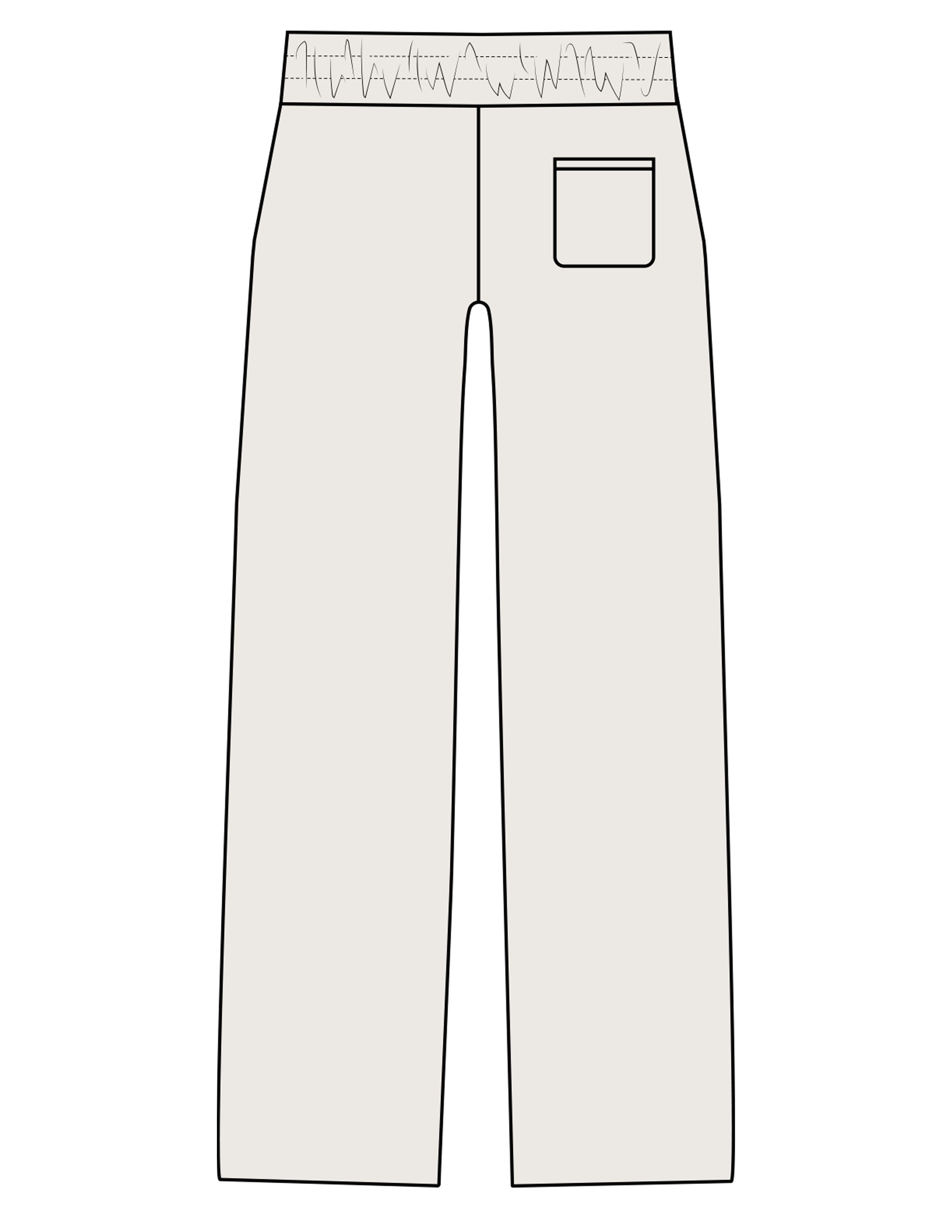 The Straight Leg Sweatpant - Bone - C2 Financial - Left Leg Stacked - Printed - Black