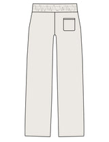 The Straight Leg Sweatpant - Bone - C2 Financial - Left Leg Stacked - Printed - Black