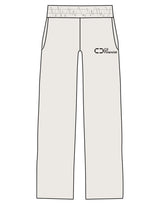 The Straight Leg Sweatpant - Bone - C2 Financial - Left Leg Stacked - Printed - Black
